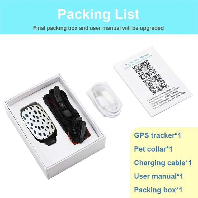 Pet Tracking Device with Collar GPS & App Integration