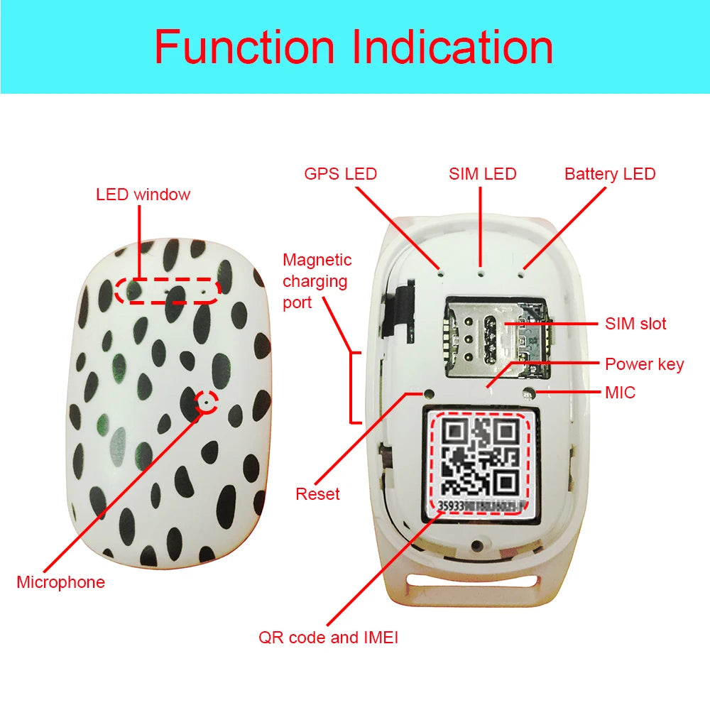 Pet Tracking Device with Collar GPS & App Integration