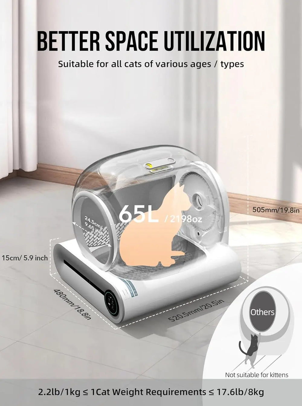 Automatic Self-Cleaning Cat Litter Box